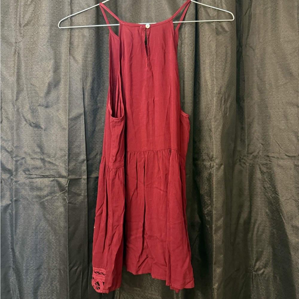 Entro Red Ruffled Halter Sundress - Picture 2 of 2